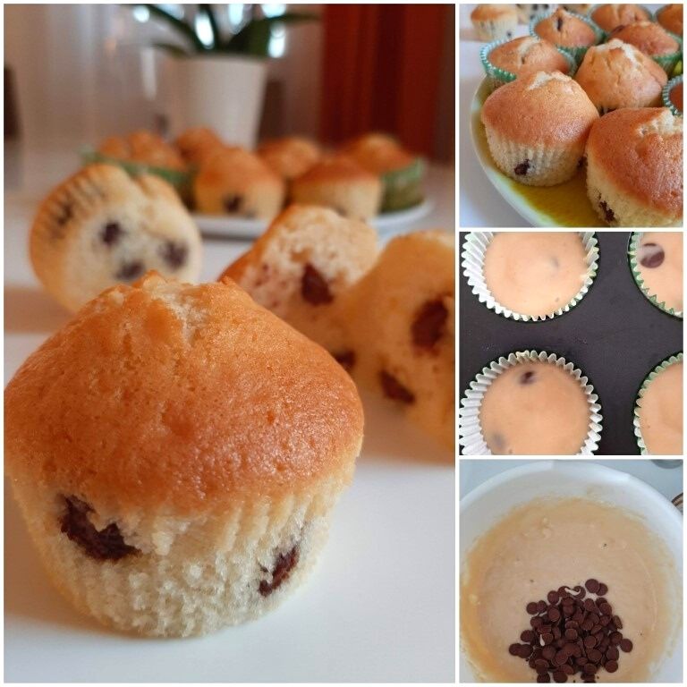 csokidarabos muffin recept